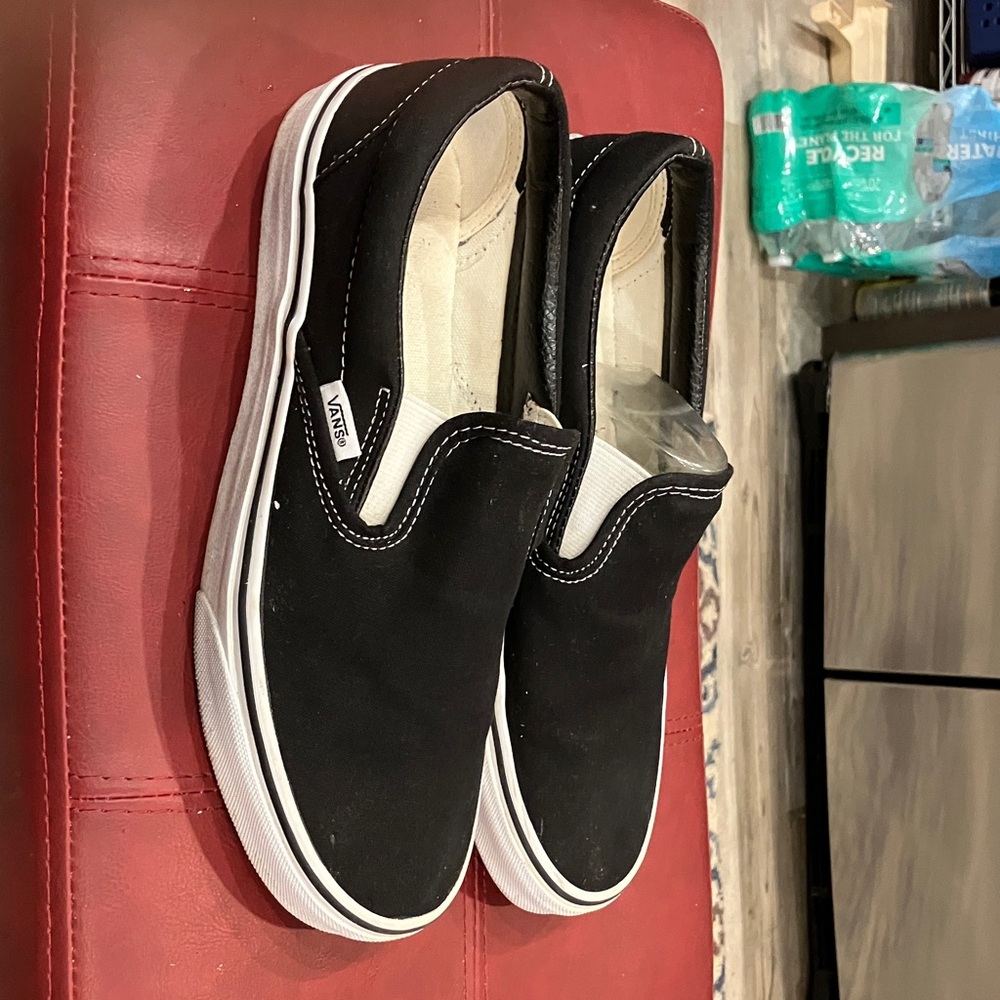 Vans Black and White Slip-On Sneakers women’s 8.5 - Picture 5 of 5
